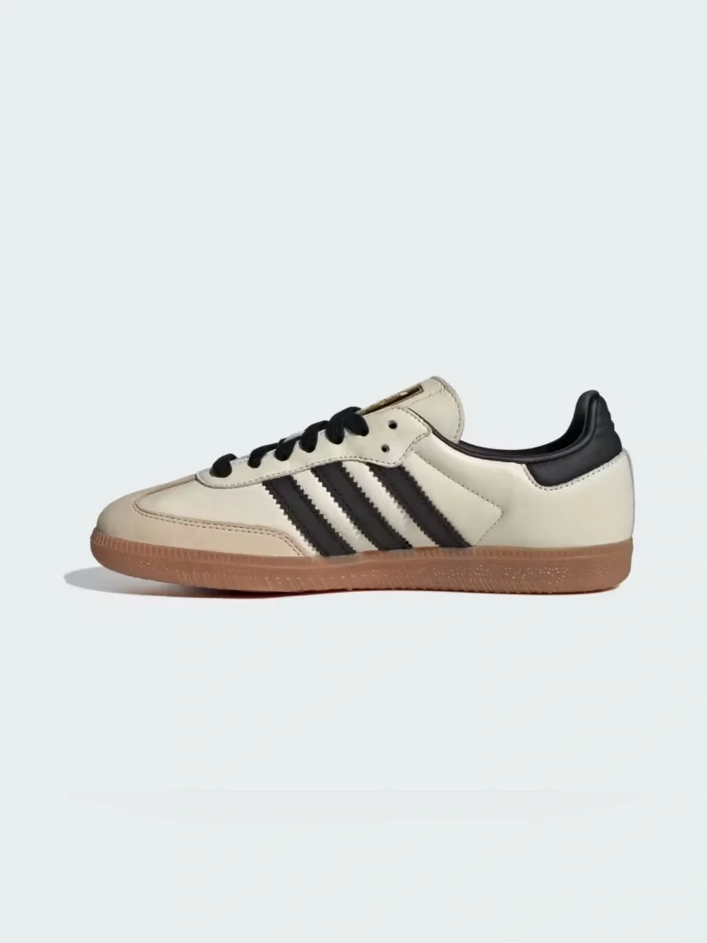 adidas Samba OG Low-Top Sneaker in Cream and Black with Gum Sole